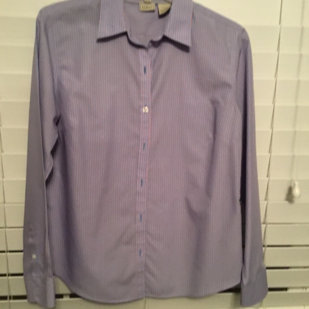 LL Bean striped blouse